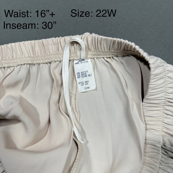 Vintage Reina New York 2pc Cream Set Animal Print Collar Made in USA 22W - Picture 6 of 8